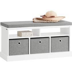 SoBuy Hidden White/Gray Aufbewahrungskommode 95.8x50cm
