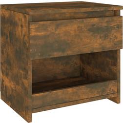 vidaXL Cabinet Smoked Oak Bedside Table 30x40cm
