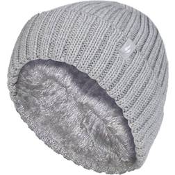 Heat Holders Kid's Open Road Ribbed Turn Over Hat - Cloud Grey