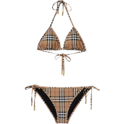 Burberry Check Triangle Bikini - Archive Beige