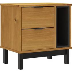 vidaXL Flam Oak Sengebord 35x49cm