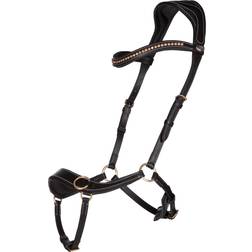 QHP Bitless Anatomical Bridle Sidepull - Black