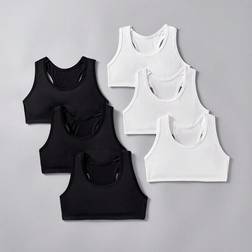 Shein Tween Girl Minimalist Comfortable Sports Racerback Bras - 6pcs