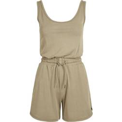 Urban Classics Modal Short Sleeve Jumpsuit - Khaki