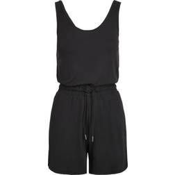 Urban Classics Modal Short Sleeve Jumpsuit - Black