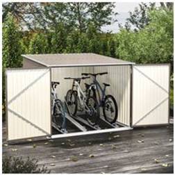 Living and Home Outdoor Lockable Bike Storage Shed Grey One Size
