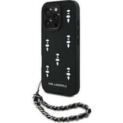 Karl Lagerfeld Saffiano Crystals With Chain Case iPhone 16 Pro