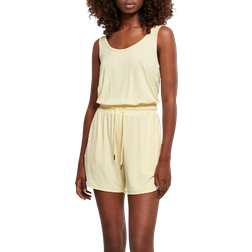 Urban Classics Modal Short Sleeve Jumpsuit - Yellow