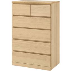 IKEA MALM White Stained Oak Kommode 80x123cm