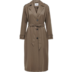 Only Line Trenchcoat - Grey/Walnut