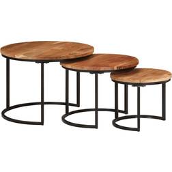 vidaXL 353900 Black Nesting Table 3pcs