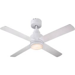 GoodHome Burbank Modern White Led Ceiling Fan Light