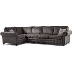 Furnishings For Less UK Charcoal Chesterfield 5 Seater L Shape Corner Sofa
