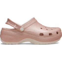 Crocs Classic Platform Glitter Clogs Quartz