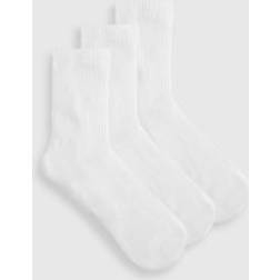 boohoo Womens Plain Sports Socks 3 Pack - White