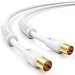DeleyCON 7.5m TV Antennkabel Koaxialkabel HDTV 4-Faldig Skärmning