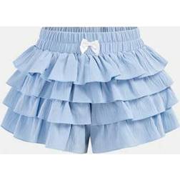 Shein Tween Girls Casual Solid Color Skirt Shorts