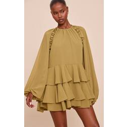 PrettyLittleThing Chiffon Frill Detail Shift Playsuit