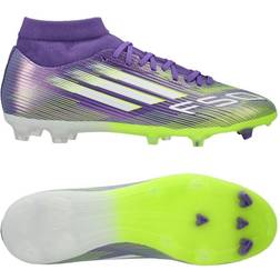 adidas F50 League Mid FG/AG Radiant Blaze - Lilla/Hvid/Grøn