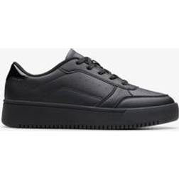 Clarks Barley Step Youth Wide Fit Trainers - Black
