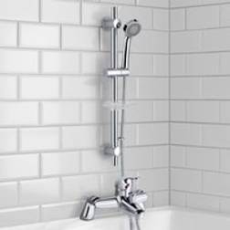Nes Home Chrome Bath Filler Shower Mixer Tap Kit