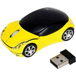 Maxpower Yellow Car Wireless Portable Mouse