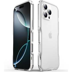 GANGXUN Silver iPhone 16 Pro Max Hybrid Metal Case