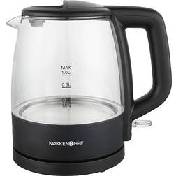 Køkkenchef Elkedel 1 Liter - Glas
