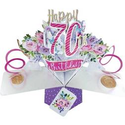 Second Nature Pop Ups Greeting Card 3D 70th Birthday Pop-Up