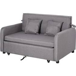 Homcom Storage Grey Sofa 136cm Zweisitzer