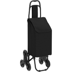 Vounot 6 Wheels Stair Climbing Shopping Trolley 32L - Black