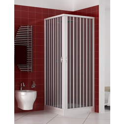 Luna Box Doccia 70x70 cm Pvc Apertura A Soffietto Angolare 700x700x1850mm