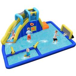 Costway Opblaasbaar Waterpark 6-in-1 Springkasteel