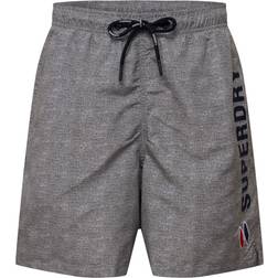 Superdry Code Applque Recycled Swim Shorts 19" - Silver Grey Grit