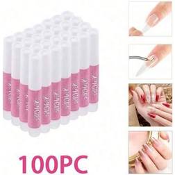 Ohlove 100Pcs Nail Glue, Super Strong Nail Glue For Acrylic Nails Long Lasting Professional Nail Tip Glue For Press On Nails Bond For Acrylic Nails Adhesive 100-pack