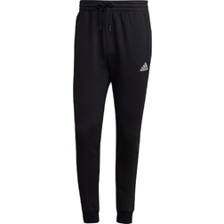 adidas Men's Essentials Fleece Regular Tapered Pants - Black/White