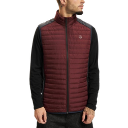 Jack & Jones Multi Bodywarmer Puffer Gilet - Red