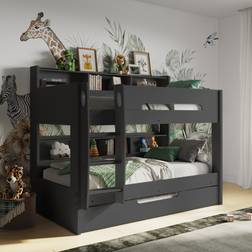 Flair Interstellar Single Grey with Storage Bunk Bed