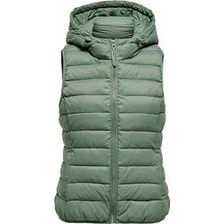 Only New Tahoe Quilted Gilet - Hedge Green