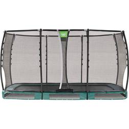 Exit Toys Cama elástica para suelo Allure Premium 214x366cm verde