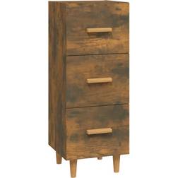 vidaXL Engineered Wood Smoked Oak Sideboard 34.5x90cm