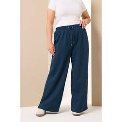 Yours Curve Wide Leg Joggers Plus Size - Dark Navy