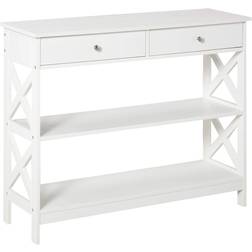 Homcom ‎UK837-107WT0331 White Console Table 30.5x100cm