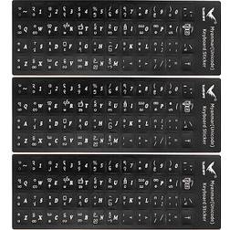 Uxcell Burmese Keyboard Stickers Black Background 3pcs