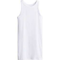 H&M Ribbed Jersey Dress - White