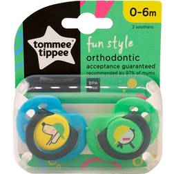 Tommee Tippee Fun Style Pacifier 0-6m 2-pack