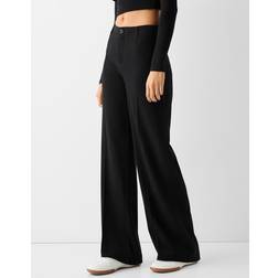 Bershka Wide-Leg Tailoring Trousers - Black