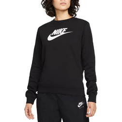 Nike Sportswear Club Fleece Women's Logo Crew Neck Sweatshirt - Black/White