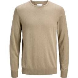 Jack & Jones Emil Plain Knitted Pullover - Beige/Coriander