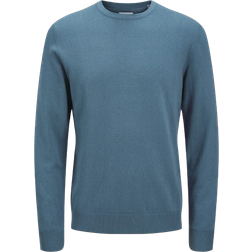 Jack & Jones Emil Plain Knitted Pullover - Blue/Oceanview